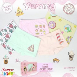 CD Boxer Sorex Kids Yummy idr 48rb per pack isi 3pc