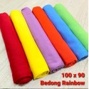 Bedong Bayi Polos Rainbow Yaya 100*90cm idr 21k per pc