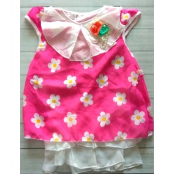 Dress Bunga Pita Warna Pink 1-2th idr 50rb per pc