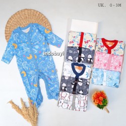 Sleepsuit Libby Baby Girl 0-3bl, 3-6bl dan 6-9bl idr 145rb per pack isi 3pc