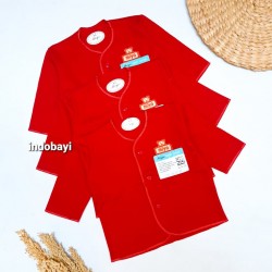 Baju Panjang Baby Miyo Merah 0-3bl idr 45rb per 3pc