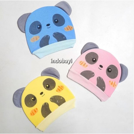 Kupluk Bayi Panda 0-6bl idr 8rb per pc