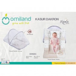 Kasur Bayi Lipat Dakron + Kelambu Print Feather OBK5611 / Kasur Bayi Omiland OBK 5611 idr 180rb per set