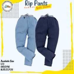 Celana Rip (pinggang karet) Soft Jeans