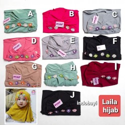 Kerudung Baby Laila Hijab Jersey Premium Uk S 0-2th idr 28k per pc, Uk M 2-5th idr 29k per pc
