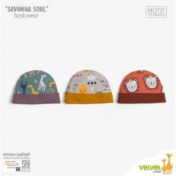 Kupluk Bayi Velvet Savanna Soul 0-6bl idr 38rb per pc