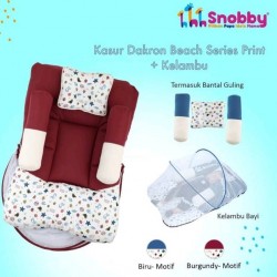 Kasur Bayi Lipat + Kelambu Snobby Dakron Beach Series Print idr 200rb per pc 