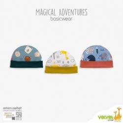 Topi Kupluk Bayi Velvet Junior Magical Adventure 0-3bl idr 38k/3