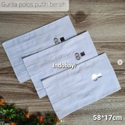 Gurita Tali Bayi Polos Putih Premium Friendly idr 18rb per biji