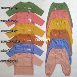 Setelan Baby Panjang New Color Polos Little Q 0-4bl idr 35rb per stel