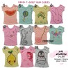 Ukuran Newborn Kazel Tshirt Kaos Bayi Anak Modern Girl Panda, Lolypop, Mermaid Edition