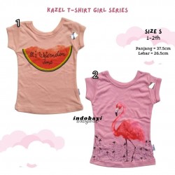 Ukuran S 1-2th Kazel Tshirt Kaos Bayi Anak Modern Girl Panda, Lolypop, Mermaid Edition
