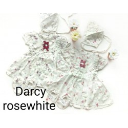 Baju Bayi Perempuan Dress Darcy Rosewhite Baby Set Sepatu Topi Newborn - 12bl idr 60rb per pc