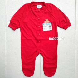 Sleepsuit Baby Miyo Merah Tutup Kaki 0-3bl idr 28rb per pc