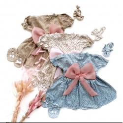 Dress Baby Set Pita Bow + Bando + Sepatu 0-12bl idr 60rb per set