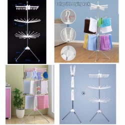 Stand Hanger Susun Lipat Portable Gantungan Jemuran Menara Baju Bayi Anak idr 98rb per pc