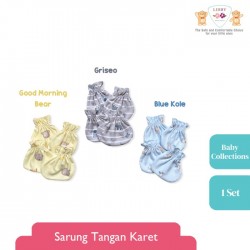 Sarung Tangan Kaki Bayi Libby Baby Collection Rib / Karet idr 13k per set