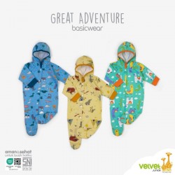 Sleepsuit Baby Velvet Junior TTK Great Adventure 0-3bl idr 35rb per pc