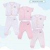 Setelan Baby Fluffy Pendek Panjang Bis Pink Series 0-3bl idr 39rb per stel