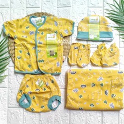 Paket Baju Bayi Lahir Newborn Velvet Junior Sparkling Escapades Pendek dan Panjang