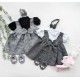 Dress Bayi Kotak + Headband Sepatu 0-12bl idr 55rb per set