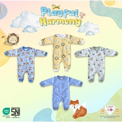 Sleepsuit Libby Baby Playful Harmony Buka Kaki 0-3bl idr 33rb per pc