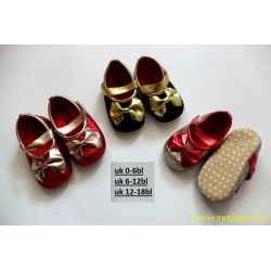 Sepatu Baby Pipi Mimi Polos Glitter Pita 0-6bl 6-12bl 12-18bl idr 40rb per psg